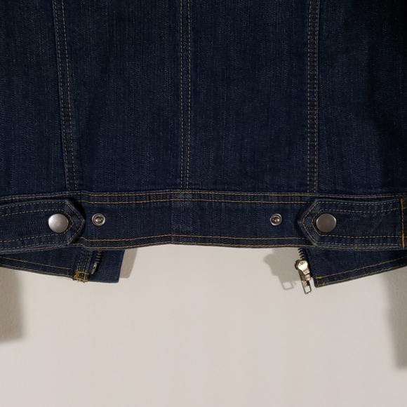 Good Vibes Only- Zippered Jean jacket - 317 - Picture 5 of 6